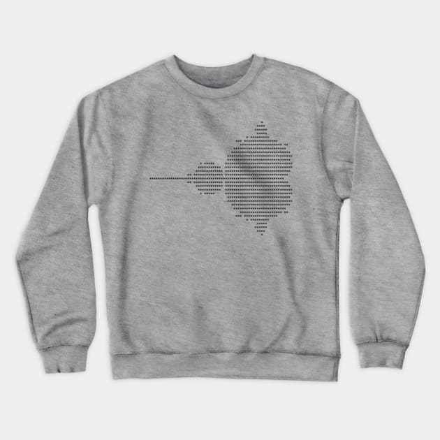 Original Mandelbrot (Replica) black on white Crewneck Sweatshirt by Rupert Russell